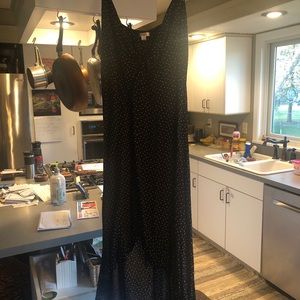 Black and white polka dot lightweight dress